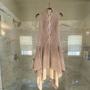 Asymmetrical designer Akris dress